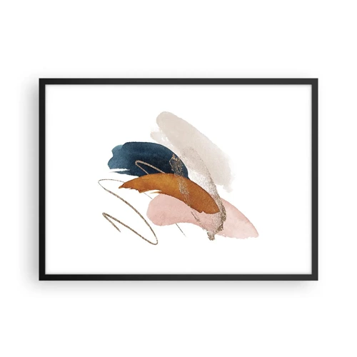 Poster in black frame - Composition with Wings - 70x50 cm