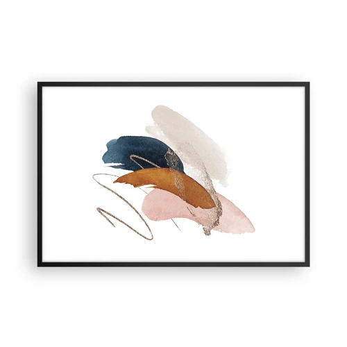 Poster in black frame - Composition with Wings - 91x61 cm