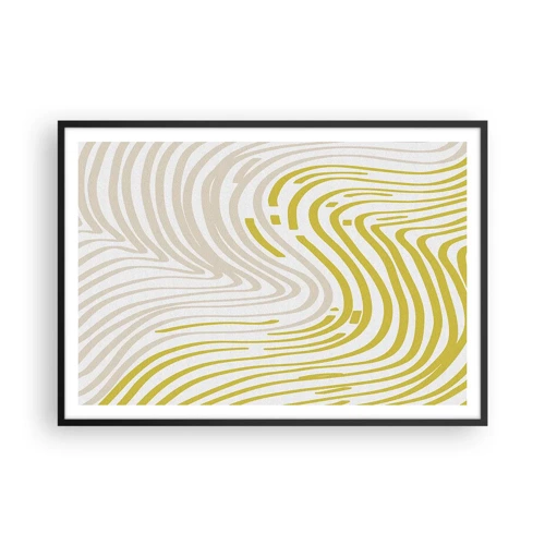 Poster in black frame - Composition with a Gentle Curve - 100x70 cm