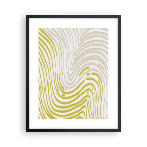 Poster in black frame - Composition with a Gentle Curve - 40x50 cm
