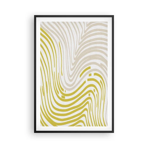 Poster in black frame - Composition with a Gentle Curve - 61x91 cm