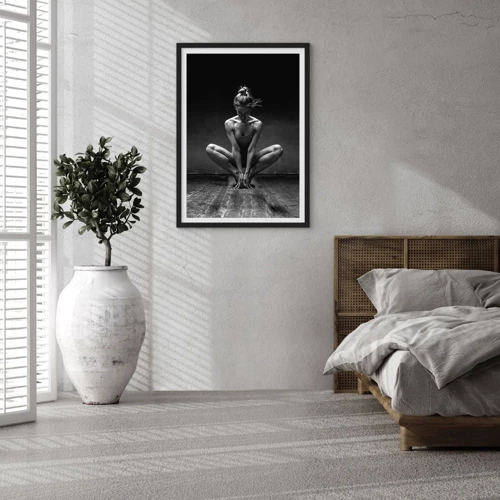 Poster in black frame - Concentration of Dancing Energy - 30x40 cm