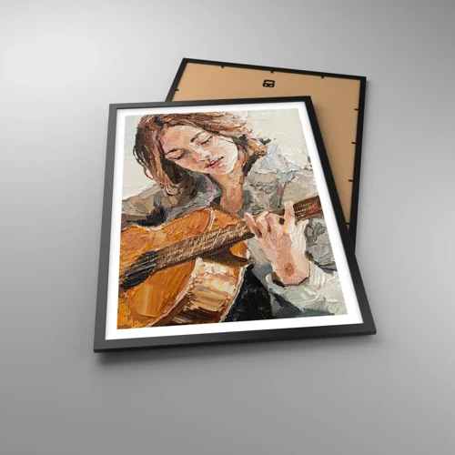 Poster in black frame - Concert for Guitar and Girly Heart - 50x70 cm