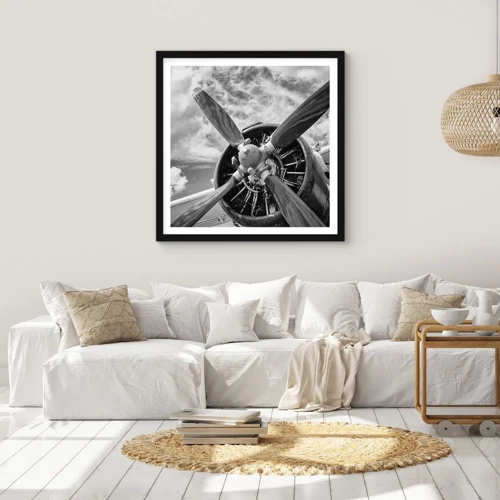 Poster in black frame - Conquerer of the Skies - 30x30 cm