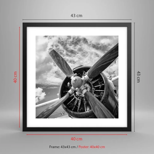 Poster in black frame - Conquerer of the Skies - 40x40 cm