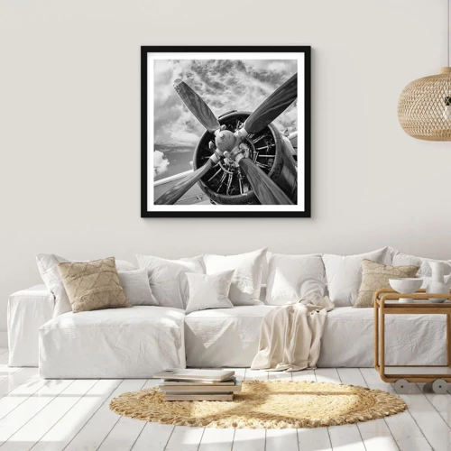 Poster in black frame - Conquerer of the Skies - 60x60 cm