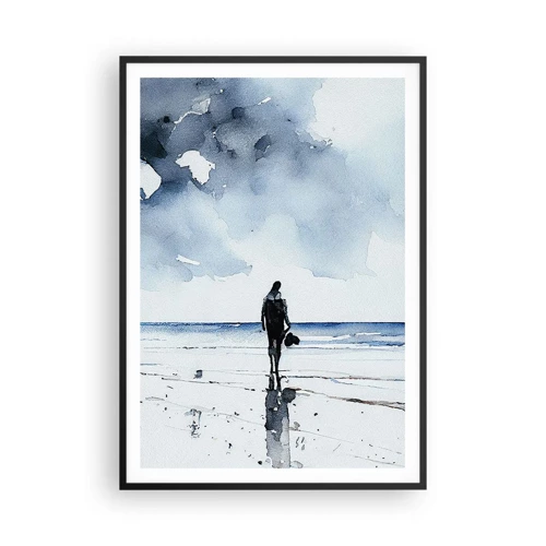 Poster in black frame - Conversation with the Sea - 70x100 cm