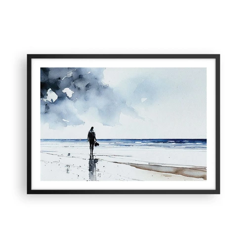 Poster in black frame - Conversation with the Sea - 70x50 cm