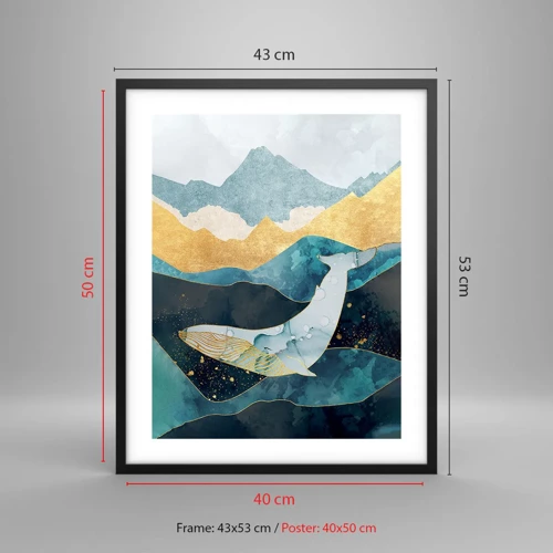 Poster in black frame - Cool Beauty of the North - 40x50 cm