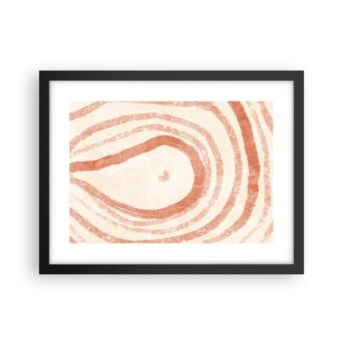 Poster in black frame - Coral Circles - Composition - 40x30 cm