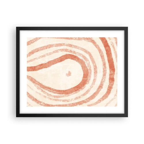 Poster in black frame - Coral Circles - Composition - 50x40 cm