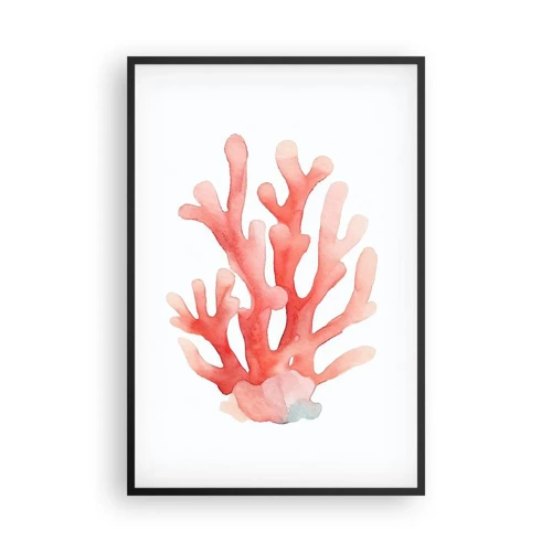 Poster in black frame - Coral Colour Colars - 61x91 cm