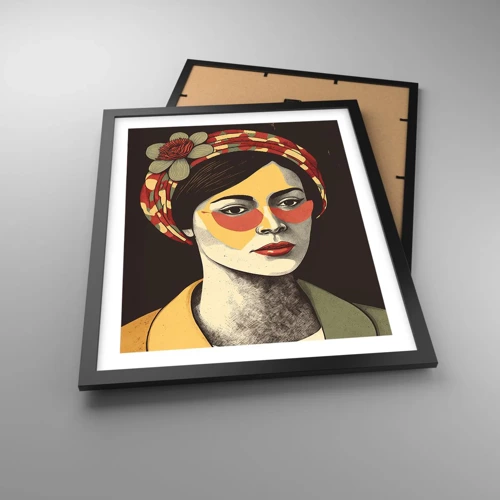 Poster in black frame - Coral Lady - 40x50 cm