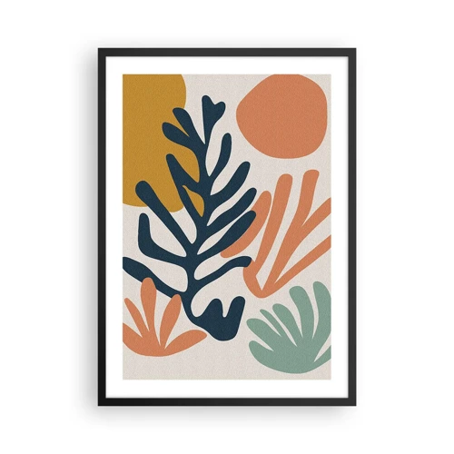 Poster in black frame - Coral Sea - 50x70 cm