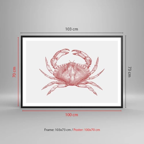 Poster in black frame - Crab Like No Other - 100x70 cm