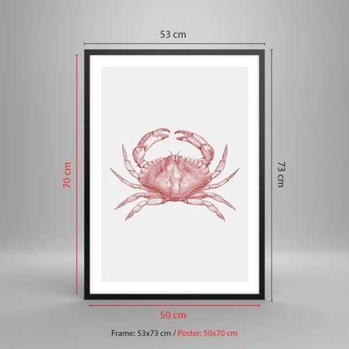 Poster in black frame - Crab Like No Other - 50x70 cm