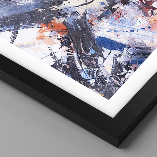 Poster in black frame - Crazy Dance of Abstraction - 50x70 cm