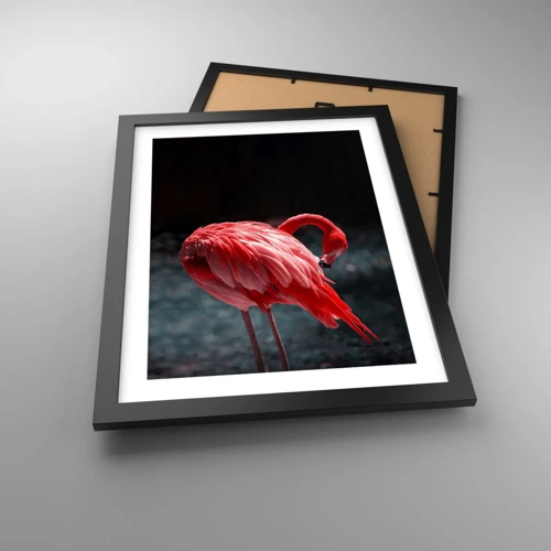 Poster in black frame - Crimson Poem of Nature - 30x40 cm