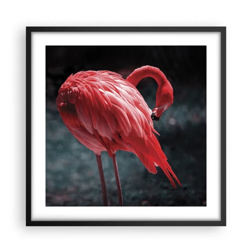 Poster in black frame - Crimson Poem of Nature - 50x50 cm