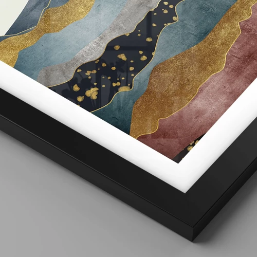 Poster in black frame - Cross Section of the World - 61x91 cm