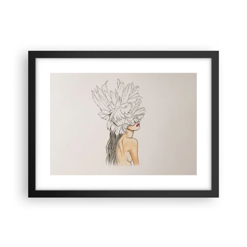 Poster in black frame - Crowned Beauty - 40x30 cm