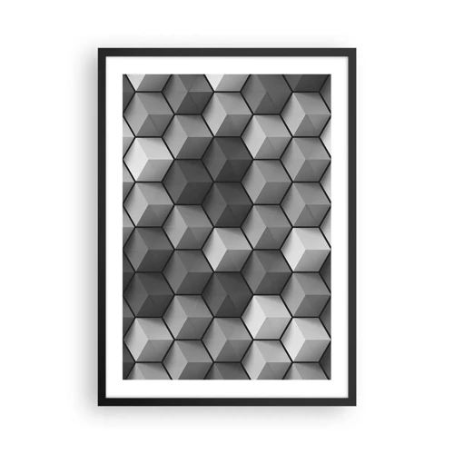 Poster in black frame - Cubist Jigsaw - 50x70 cm