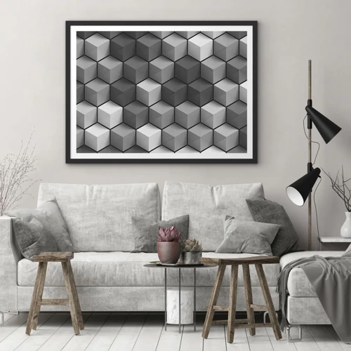 Poster in black frame - Cubist Jigsaw - 70x50 cm