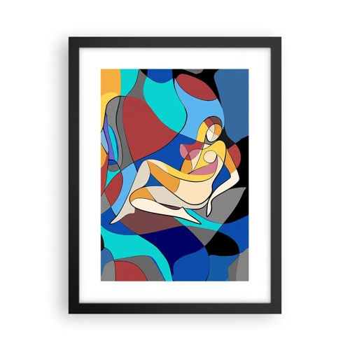 Poster in black frame - Cubist Nude - 30x40 cm