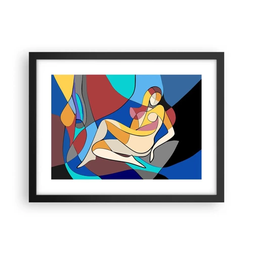 Poster in black frame - Cubist Nude - 40x30 cm