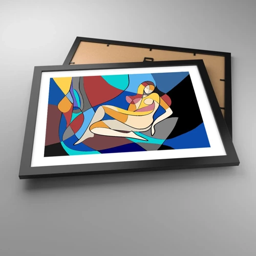 Poster in black frame - Cubist Nude - 40x30 cm