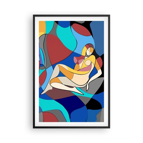 Poster in black frame - Cubist Nude - 61x91 cm
