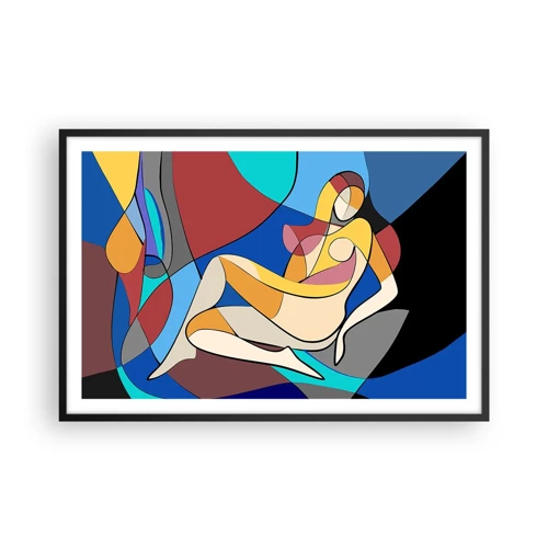 Poster in black frame - Cubist Nude - 91x61 cm