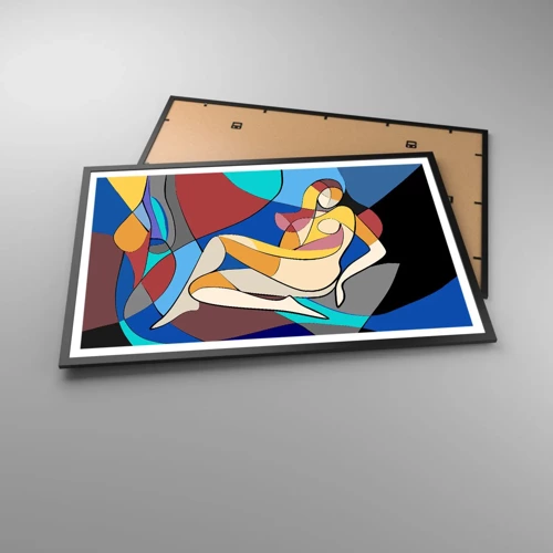 Poster in black frame - Cubist Nude - 91x61 cm