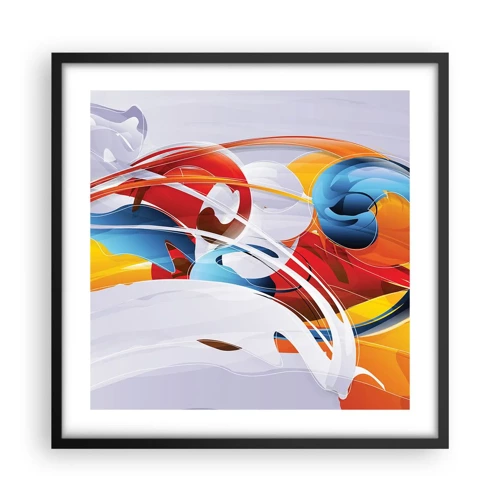 Poster in black frame - Dance of Elements - 50x50 cm