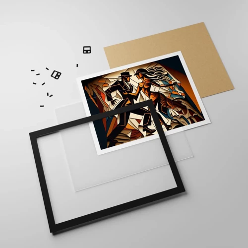 Poster in black frame - Dance of Passion  - 100x70 cm