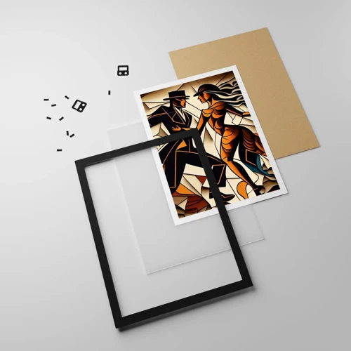 Poster in black frame - Dance of Passion  - 30x40 cm