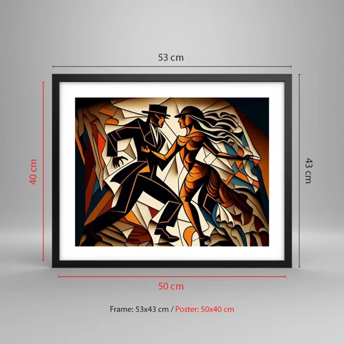 Poster in black frame - Dance of Passion  - 50x40 cm