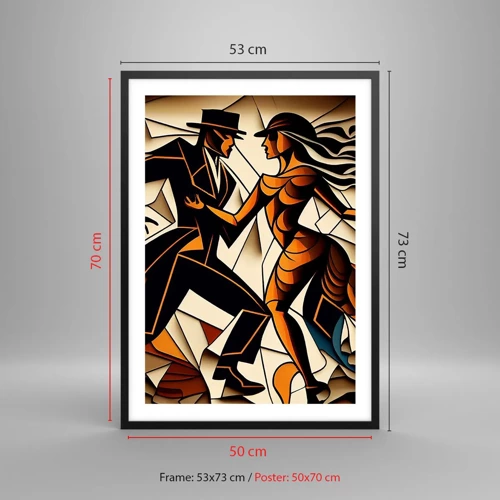 Poster in black frame - Dance of Passion  - 50x70 cm