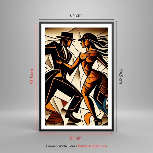 Poster in black frame - Dance of Passion  - 61x91 cm