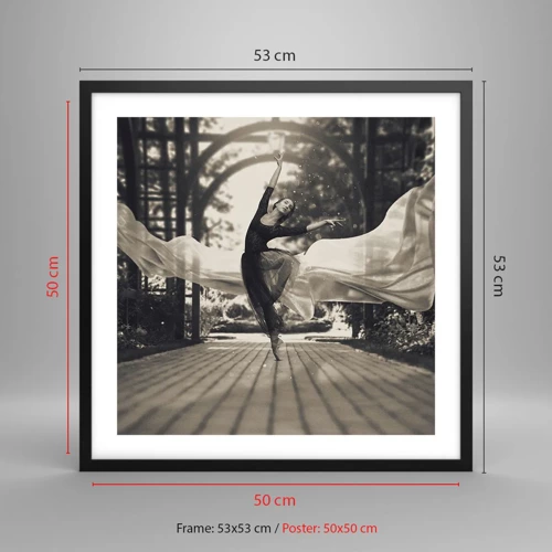 Poster in black frame - Dance of the Garden Spirit - 50x50 cm