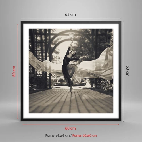 Poster in black frame - Dance of the Garden Spirit - 60x60 cm