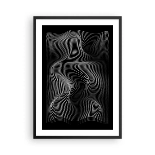 Poster in black frame - Dance of the Light in Space - 50x70 cm