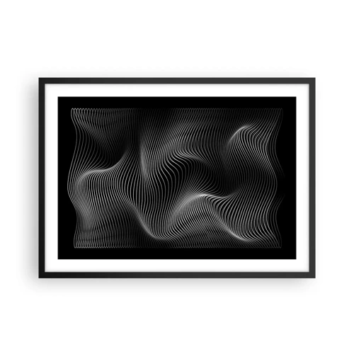 Poster in black frame - Dance of the Light in Space - 70x50 cm