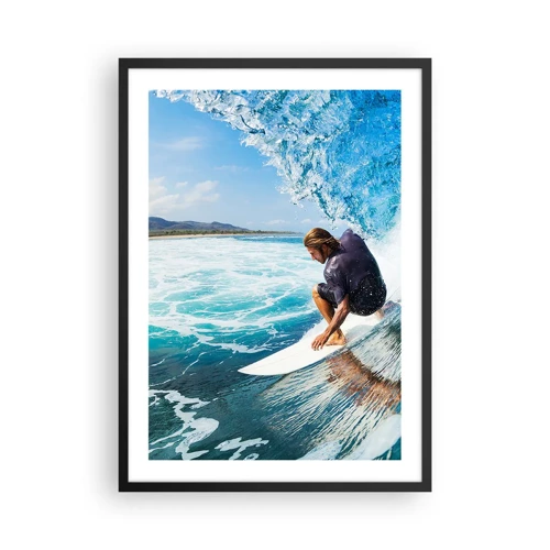 Poster in black frame - Dancing with Waves - 50x70 cm