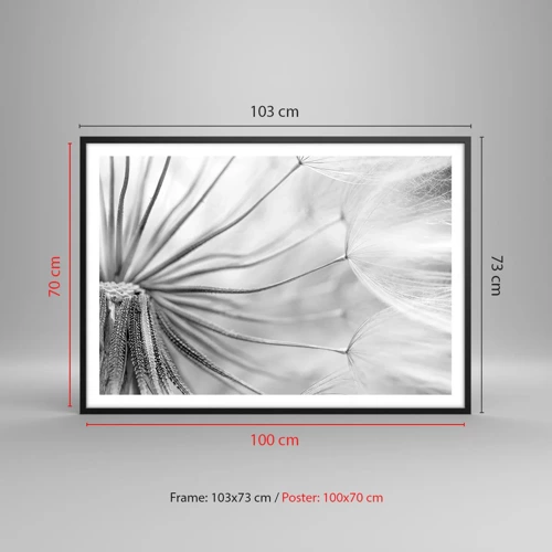 Poster in black frame - Dandelion Kites - 100x70 cm