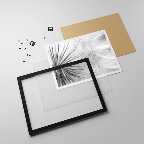 Poster in black frame - Dandelion Kites - 100x70 cm