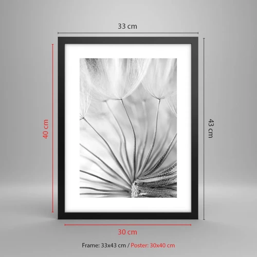 Poster in black frame - Dandelion Kites - 30x40 cm