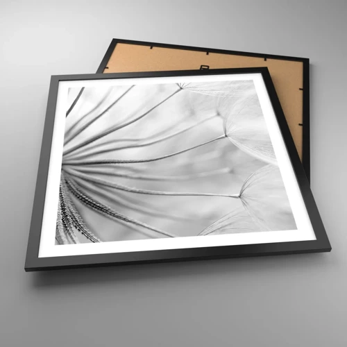 Poster in black frame - Dandelion Kites - 50x50 cm