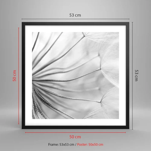 Poster in black frame - Dandelion Kites - 50x50 cm