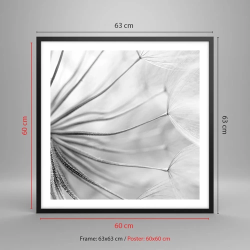 Poster in black frame - Dandelion Kites - 60x60 cm